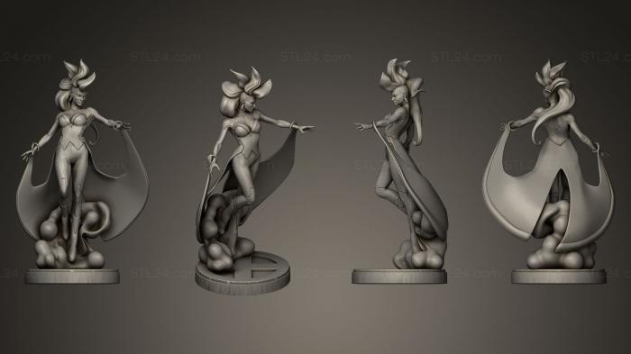 Статуэтки герои, монстры и демоны (Статуя шторма, STKM_0352) 3D модель для ЧПУ станка